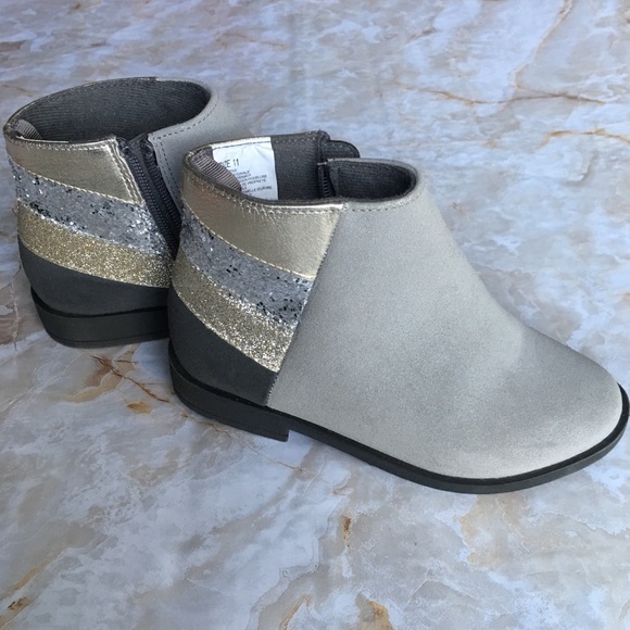 silver booties size 11
